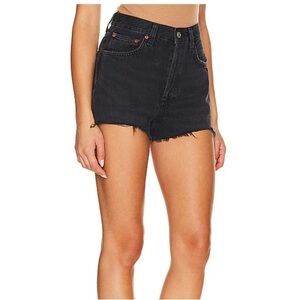 Agolde Black Jean Shorts